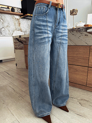 테블코 융기모절개데님팬츠